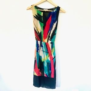Matty M Colorful Summer Mini Dress w/ Tie on Back